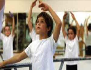 Ballet dancers warming up